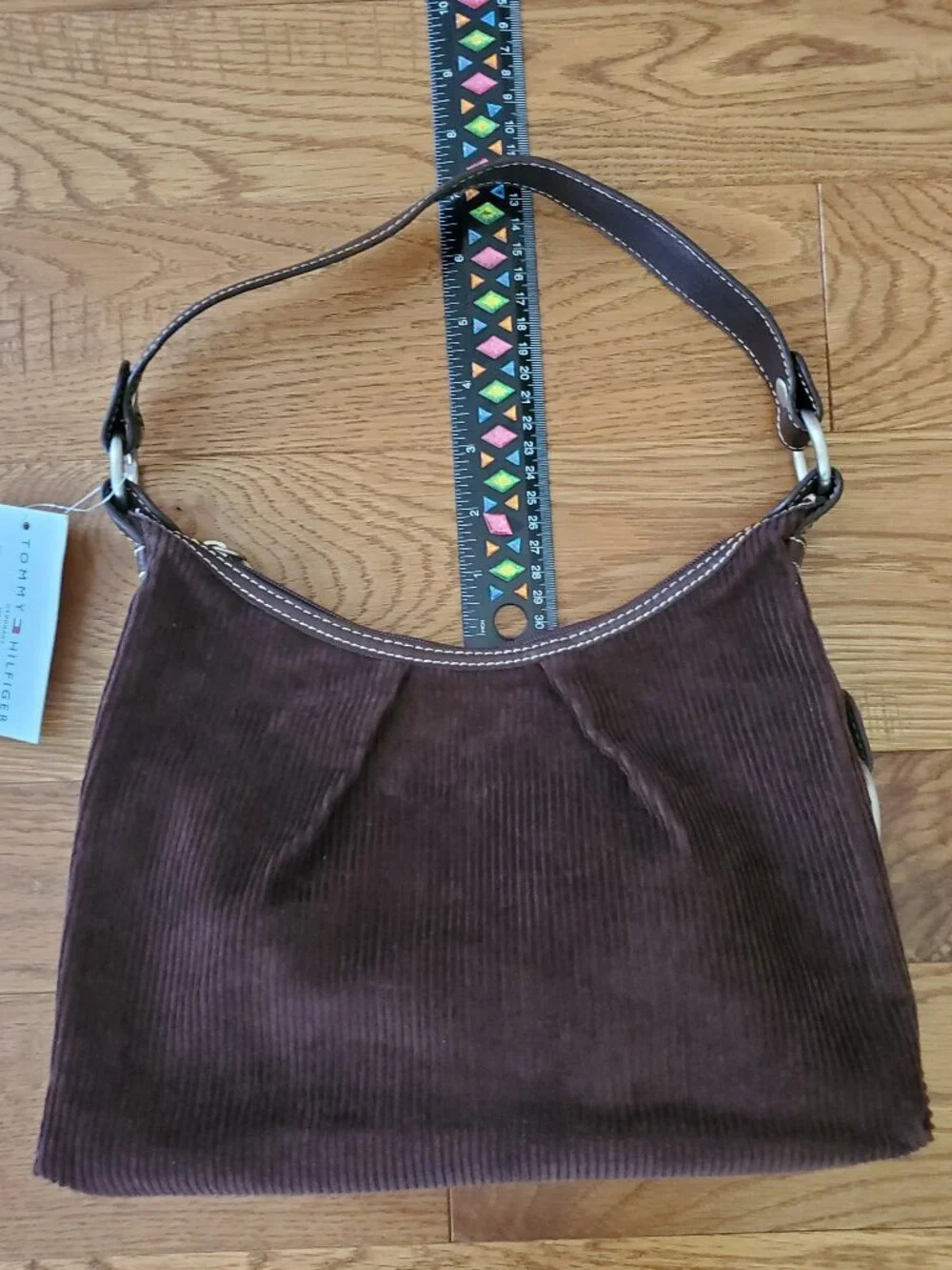 Tommy Hilfiger Snapped Up Small Hobo NWT | Brown Corduroy Purse NWT